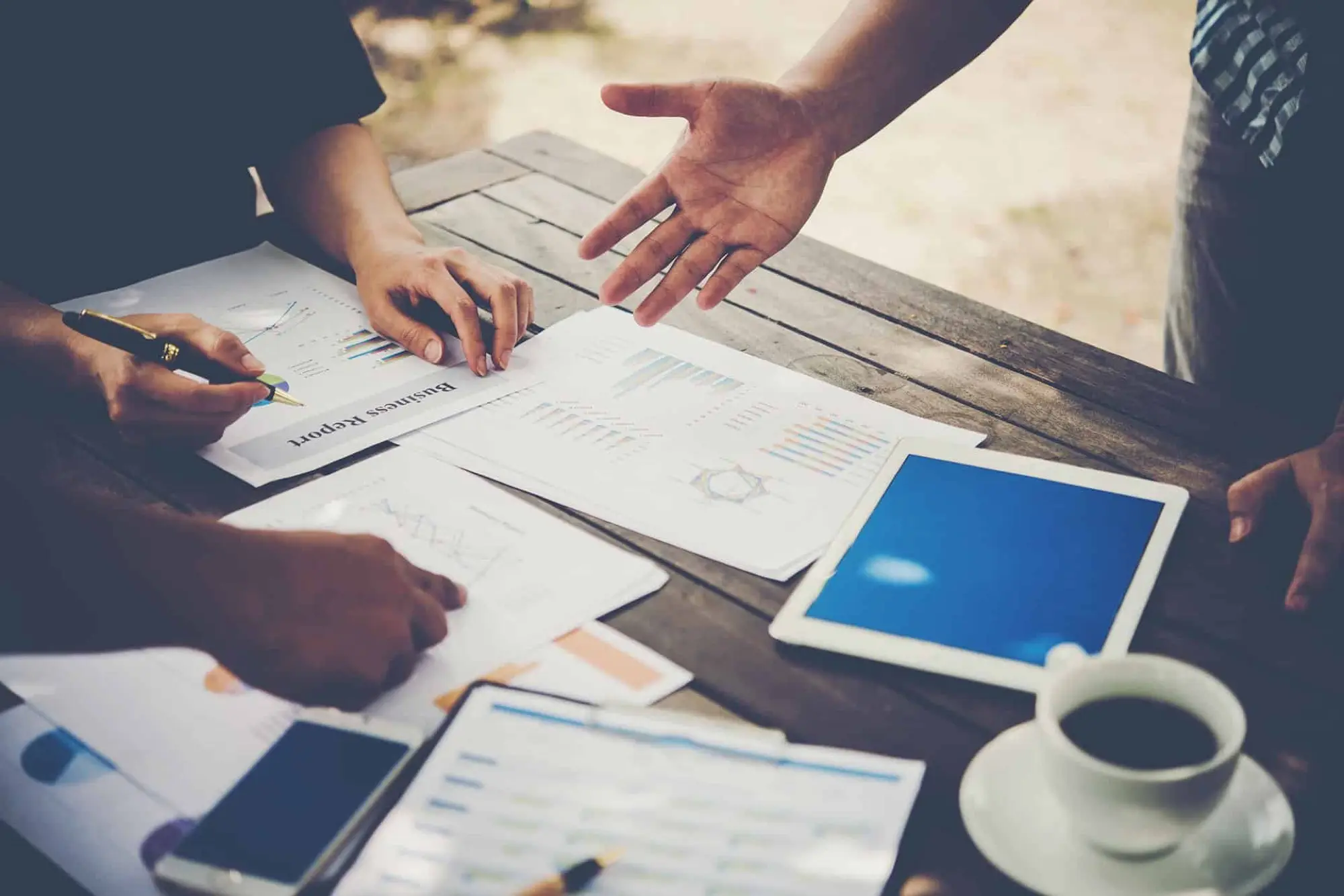 Tax planning documents on a desk